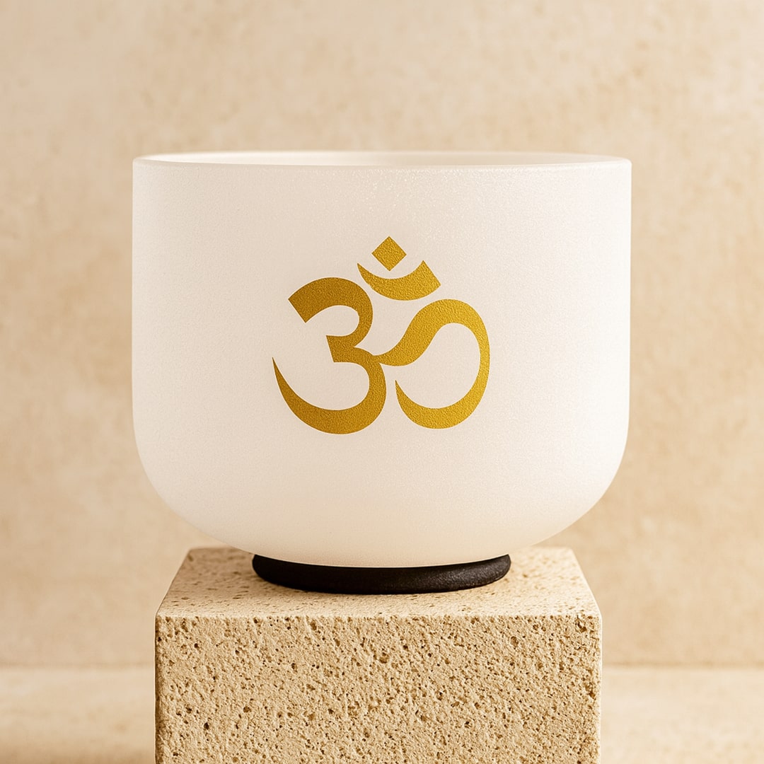 Bol Chantant "OM" 432Hz en Cristal de Quartz
