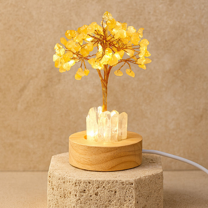 Arbre Lumineux "Joie & Abondance" en Citrine