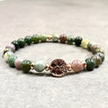 Bracelet Équilibre Intérieur en Agate Indienne - Jardin de Gaïa