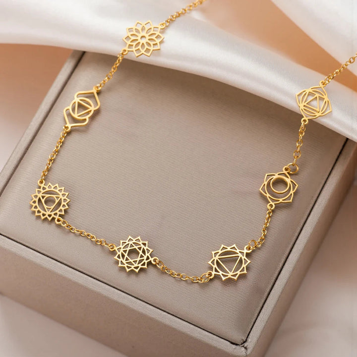 Collier 7 Chakras - Symboles Mystiques