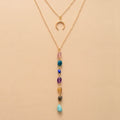 Collier Double Cascade des 7 Chakras - Jardin de Gaïa