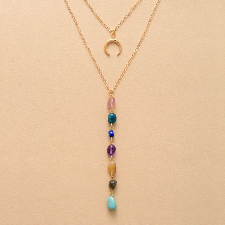 Collier Double "Cascade des 7 Chakras"