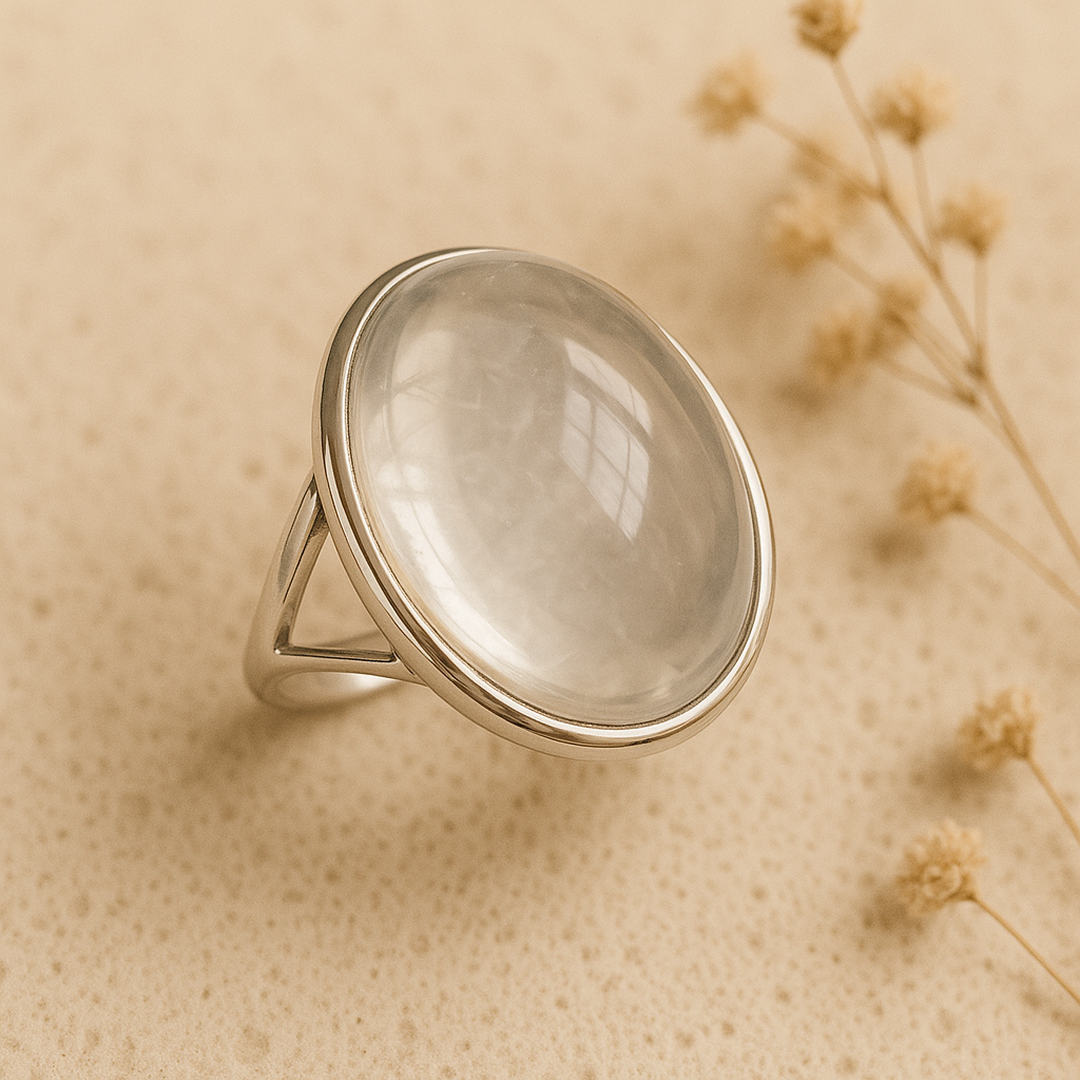 Bague "Lumière Pure" en Cristal Clair