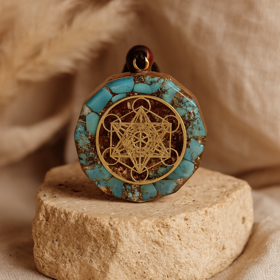 Pendentif Orgonite Métatron en Turquoise