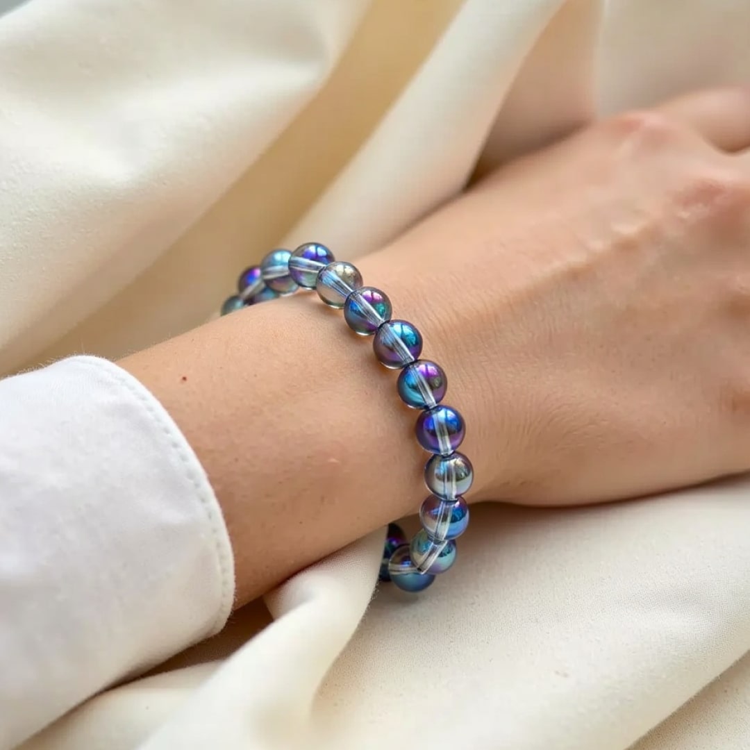 Bracelet "Énergie Céleste" en Aqua Aura