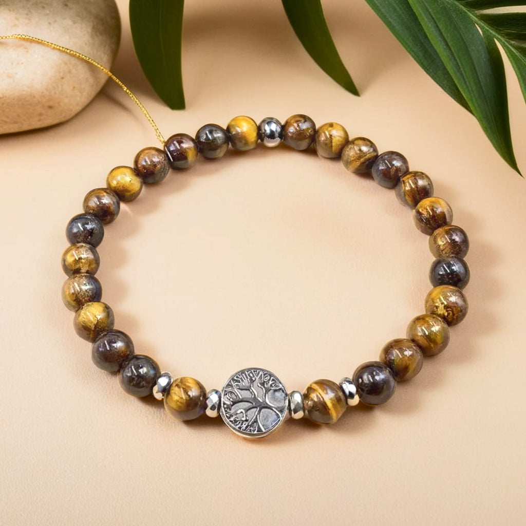 Bracelet "Confiance & Sécurité" en Œil de Tigre