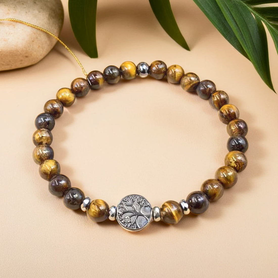 Bracelet "Confiance & Sécurité" en Œil de Tigre