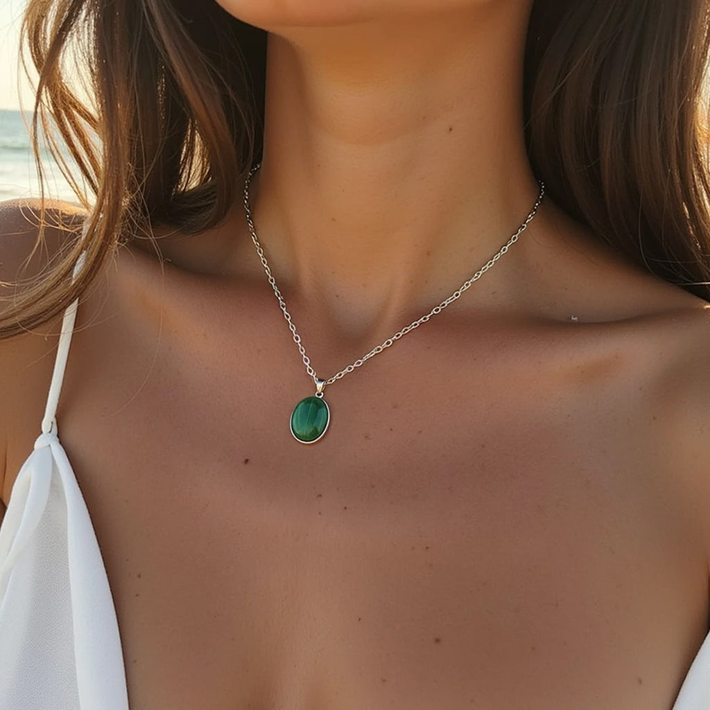 Pendentif "Guérison" en Malachite