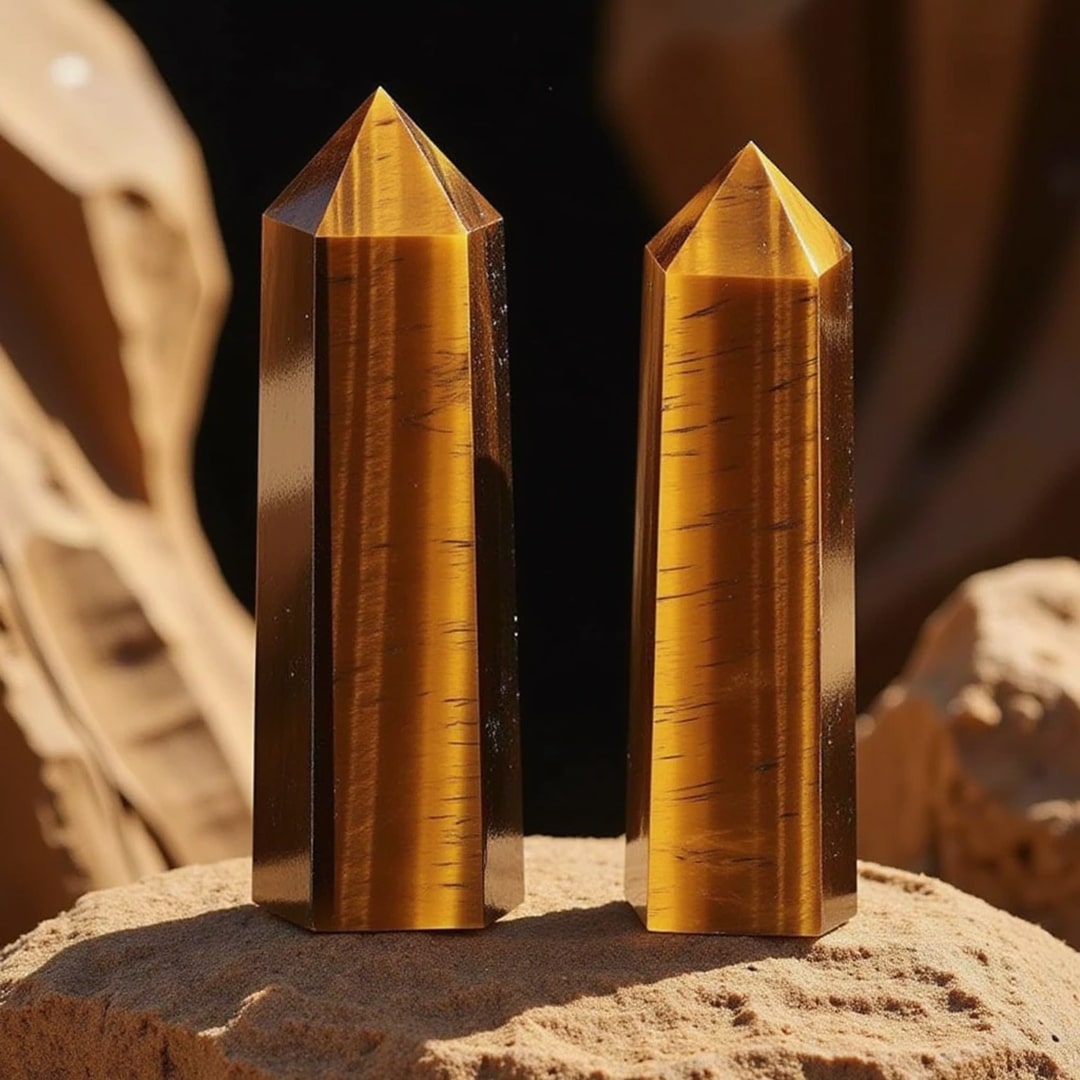 Pointe de Protection en Œil de Tigre