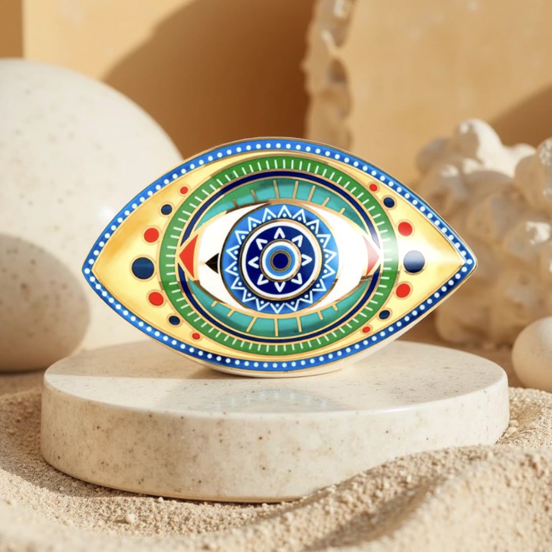 Gardien Spirituel – Décoration "Mauvais Œil" en Céramique