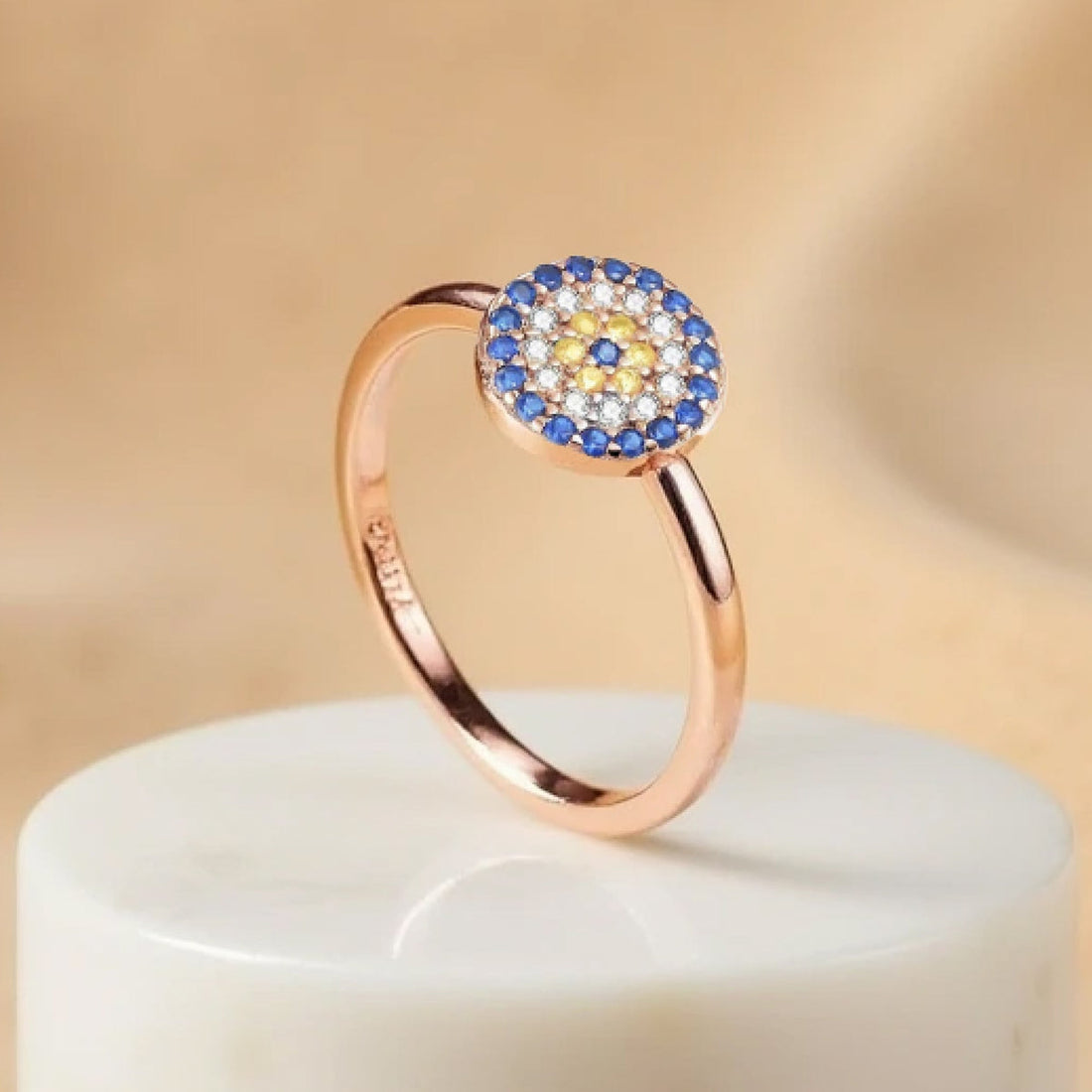 Bague "Œil Bleu de Protection"