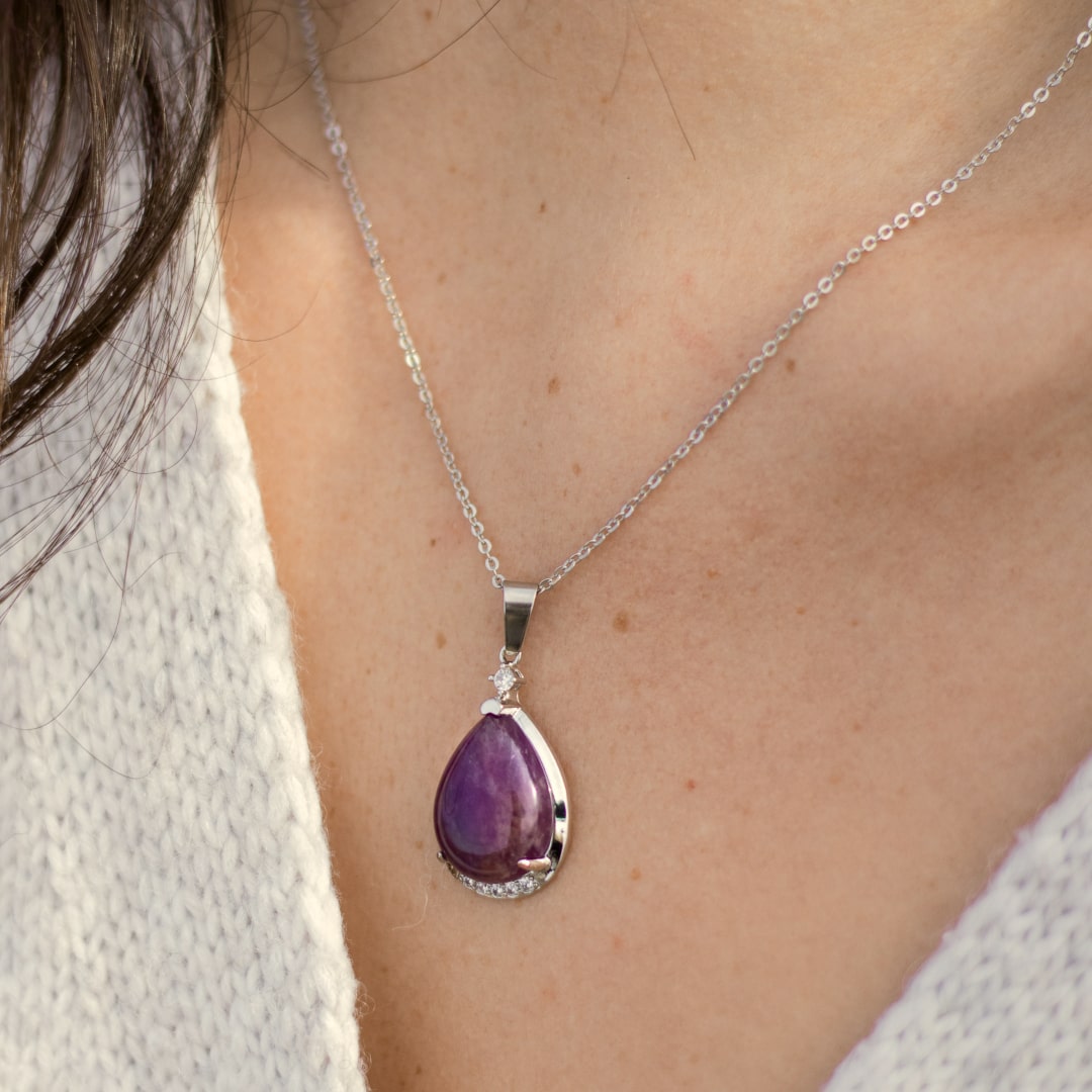 Pendentif "Goutte" en Améthyste