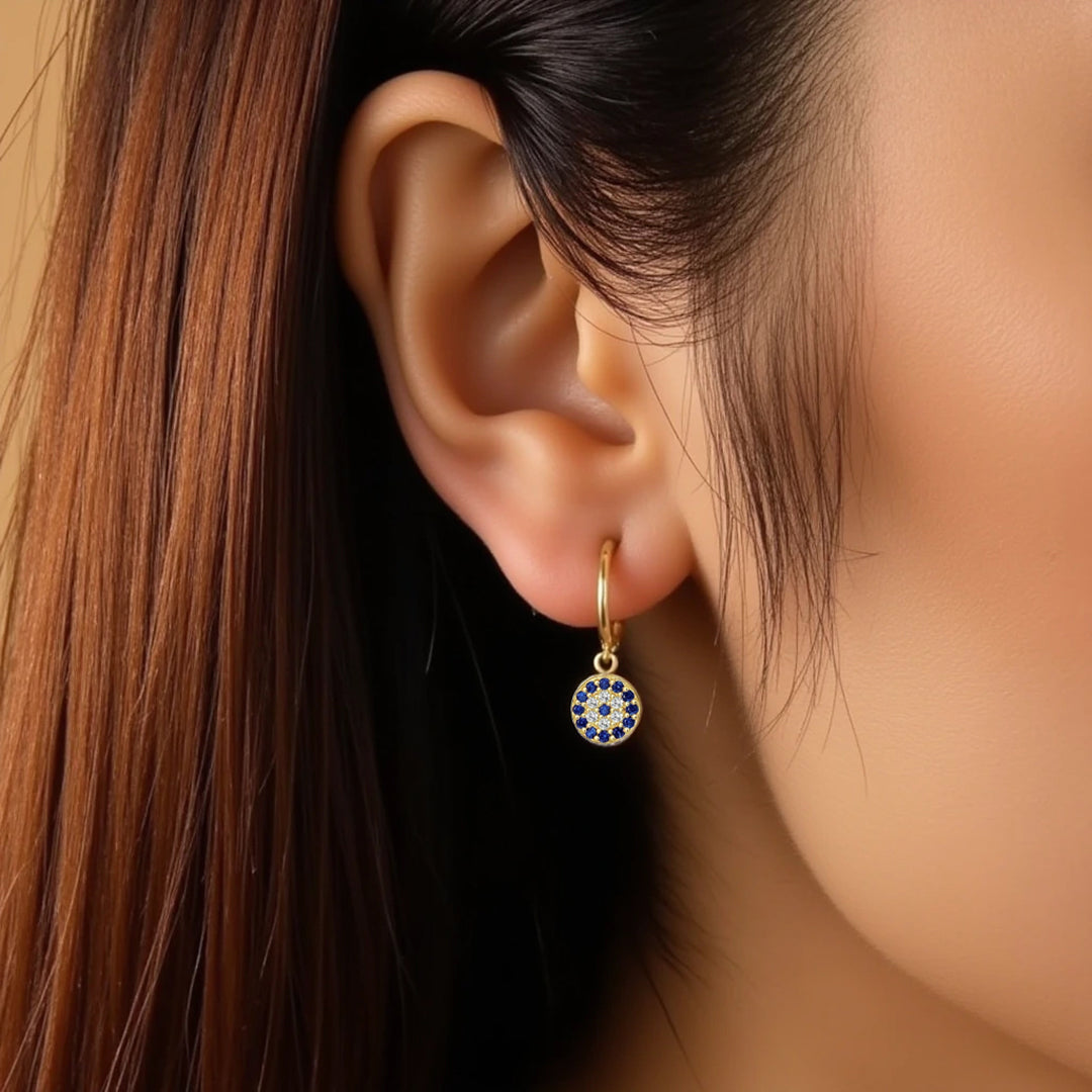 Boucles d’Oreilles "Œil Bleu Protecteur"