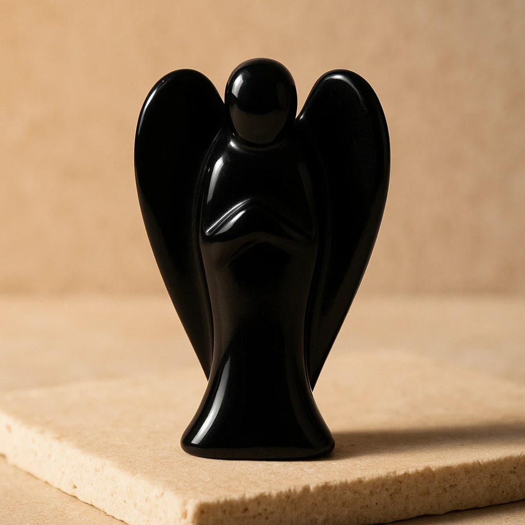 Statuette "Ange Protecteur" en Pierre Naturelle