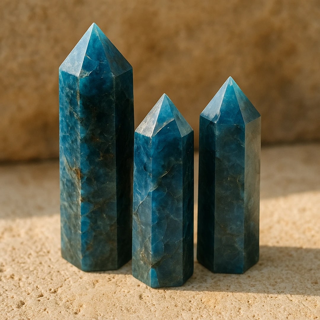 Pointe "Concentration & Sérénité" en Apatite Bleue