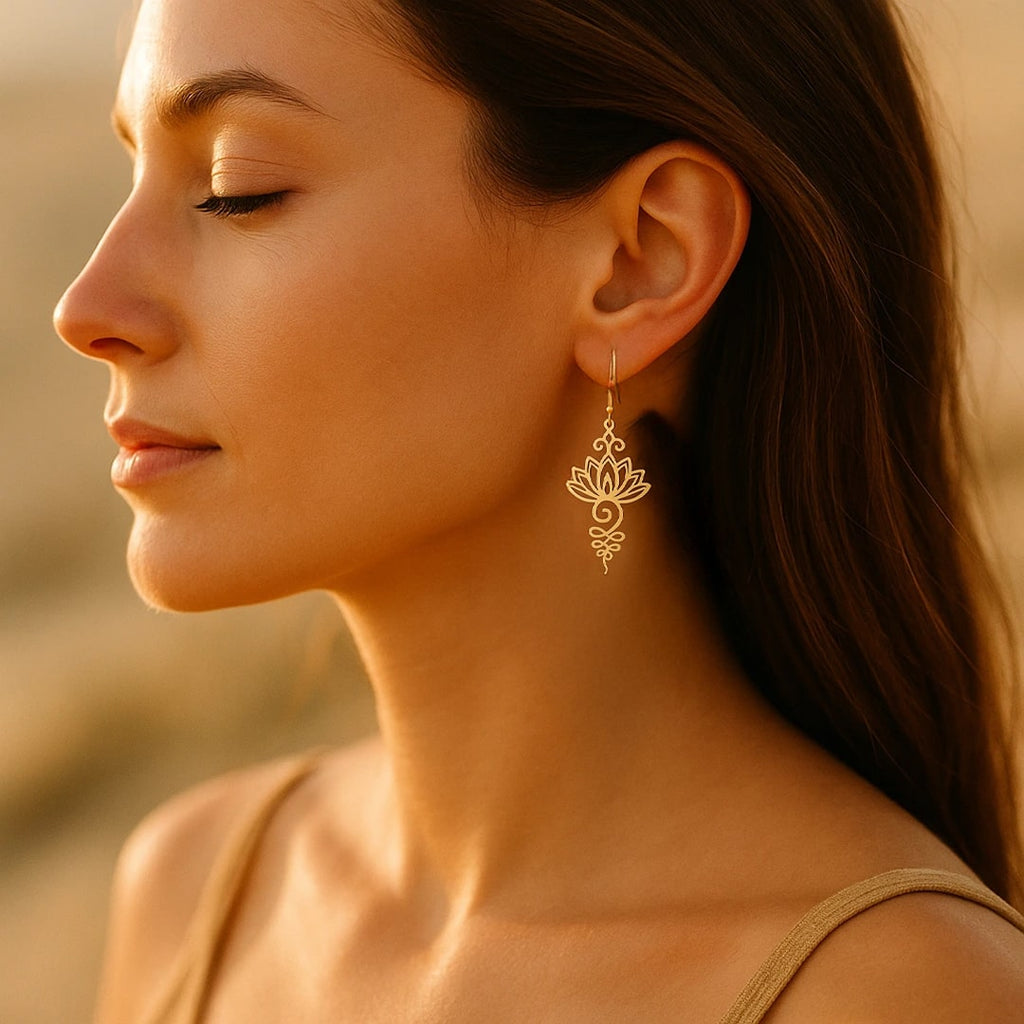 Boucles d’Oreilles "Lotus Unalome"