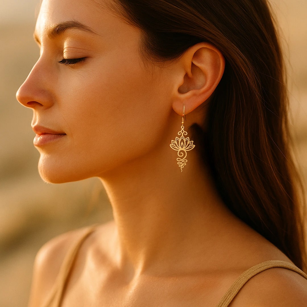 Boucles d’Oreilles "Lotus Unalome"