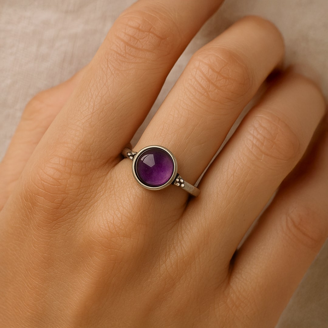 Bague "Aura de Paix" en Améthyste