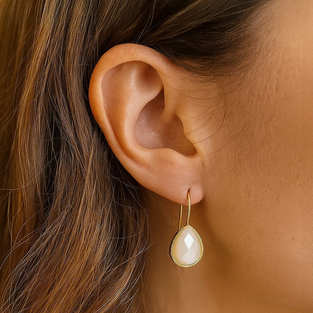 Boucles d’Oreilles "Gouttes" en Nacre