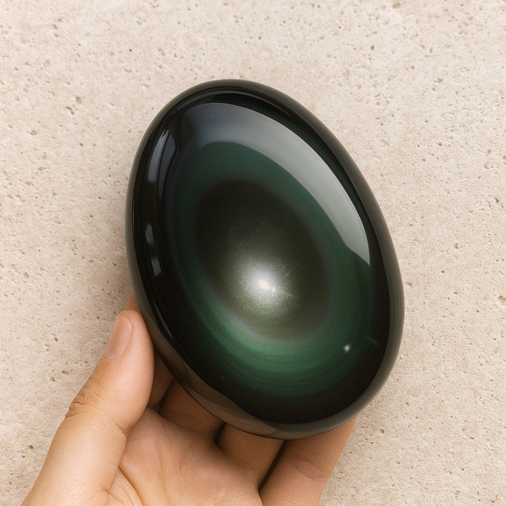 Galet d'Obsidienne Oeil Céleste - Bouclier de Protection