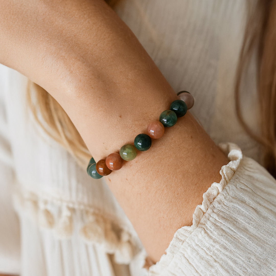 Bracelet "Paix Intérieure" en Agate Indienne