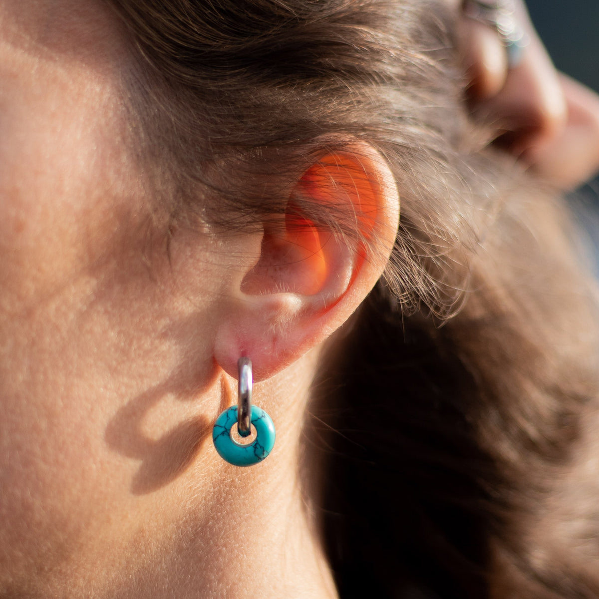 Boucles d’Oreilles "Double Créole" en Pierres Naturelles