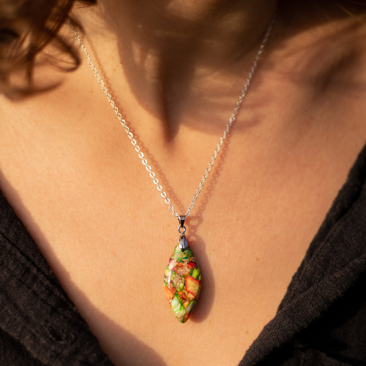 Pendentif Arlequin en Jaspe