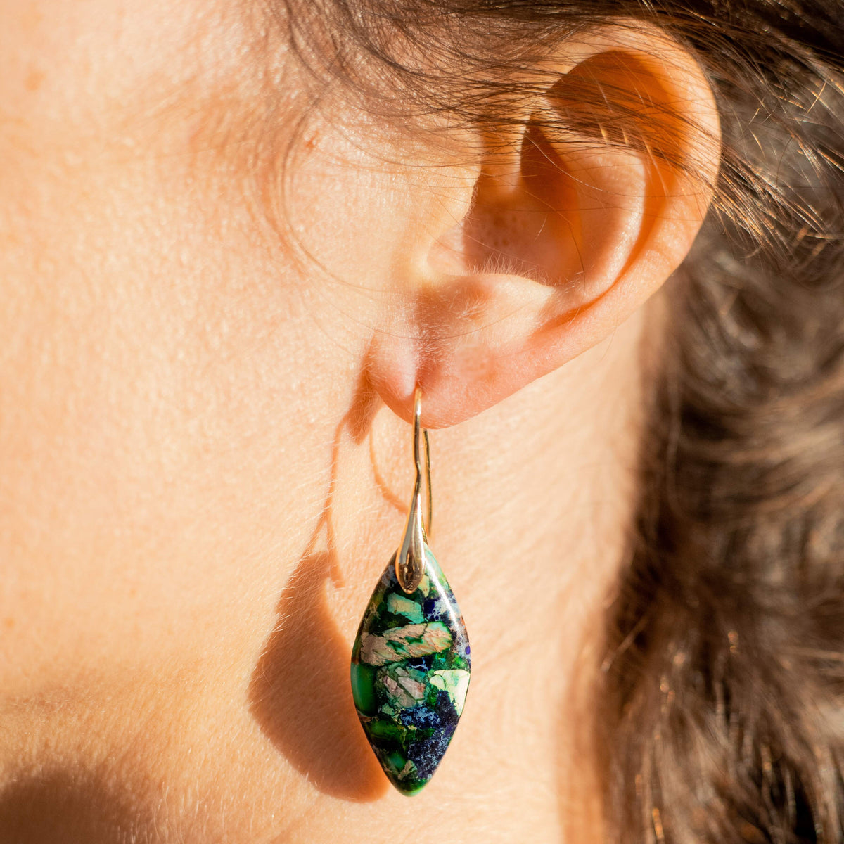 Boucles d’Oreilles "Rhéa" en Jaspe