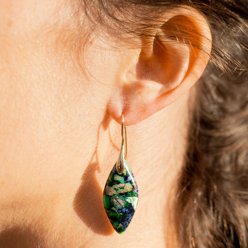 Boucles d’Oreilles "Rhéa" en Jaspe