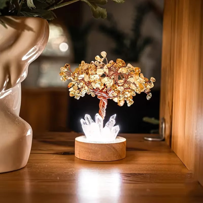 Arbre Lumineux "Joie & Abondance" en Citrine