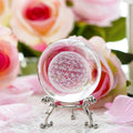 Boule de Cristal Fleur de Vie avec Support - Jardin de Gaïa