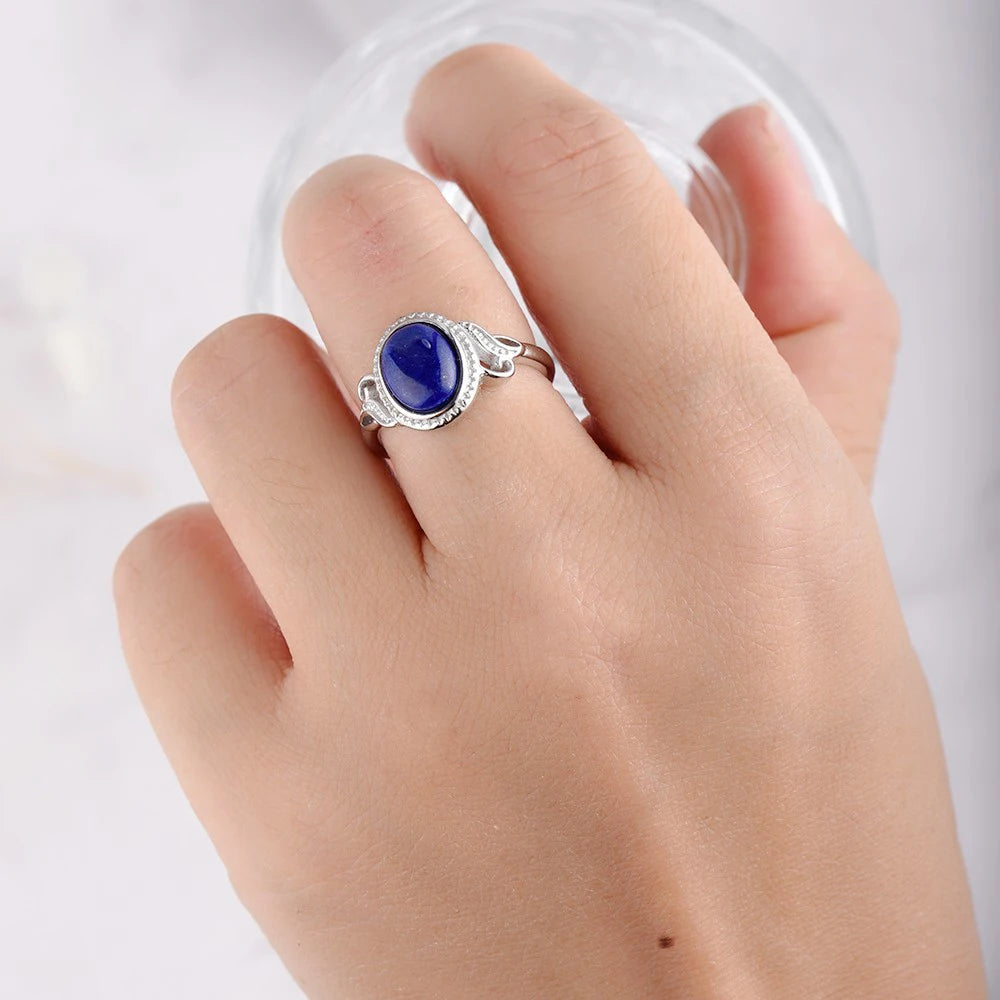 Bague Ajustable "Harmonie Céleste" en Lapis Lazuli