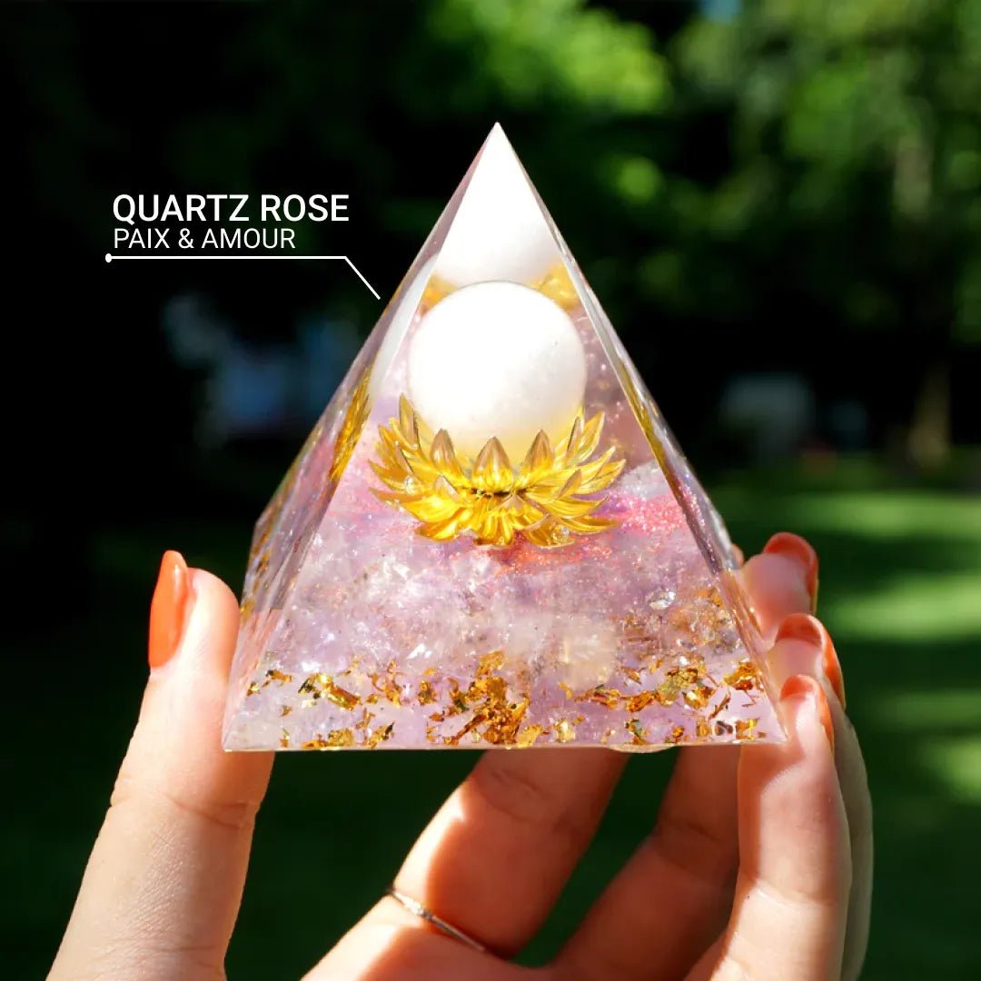 Orgonite "Ouverture du Coeur" en Quartz Rose