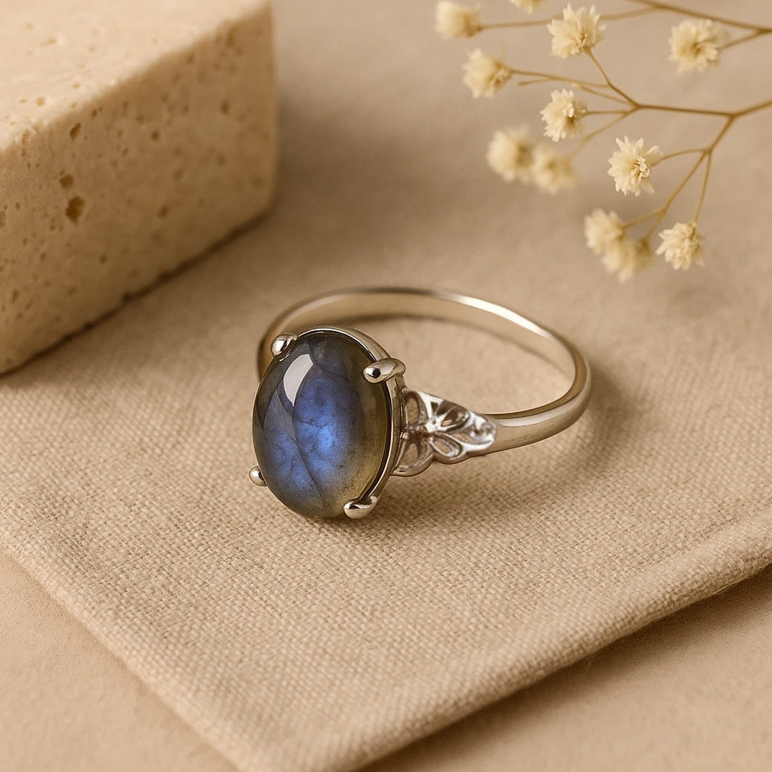 Bague "Amara" en Labradorite