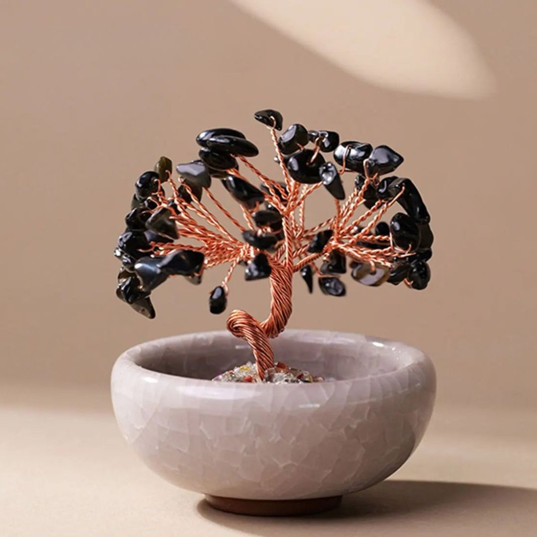 Arbre Feng Shui "Énergies Sacrées" en Pierres Naturelles