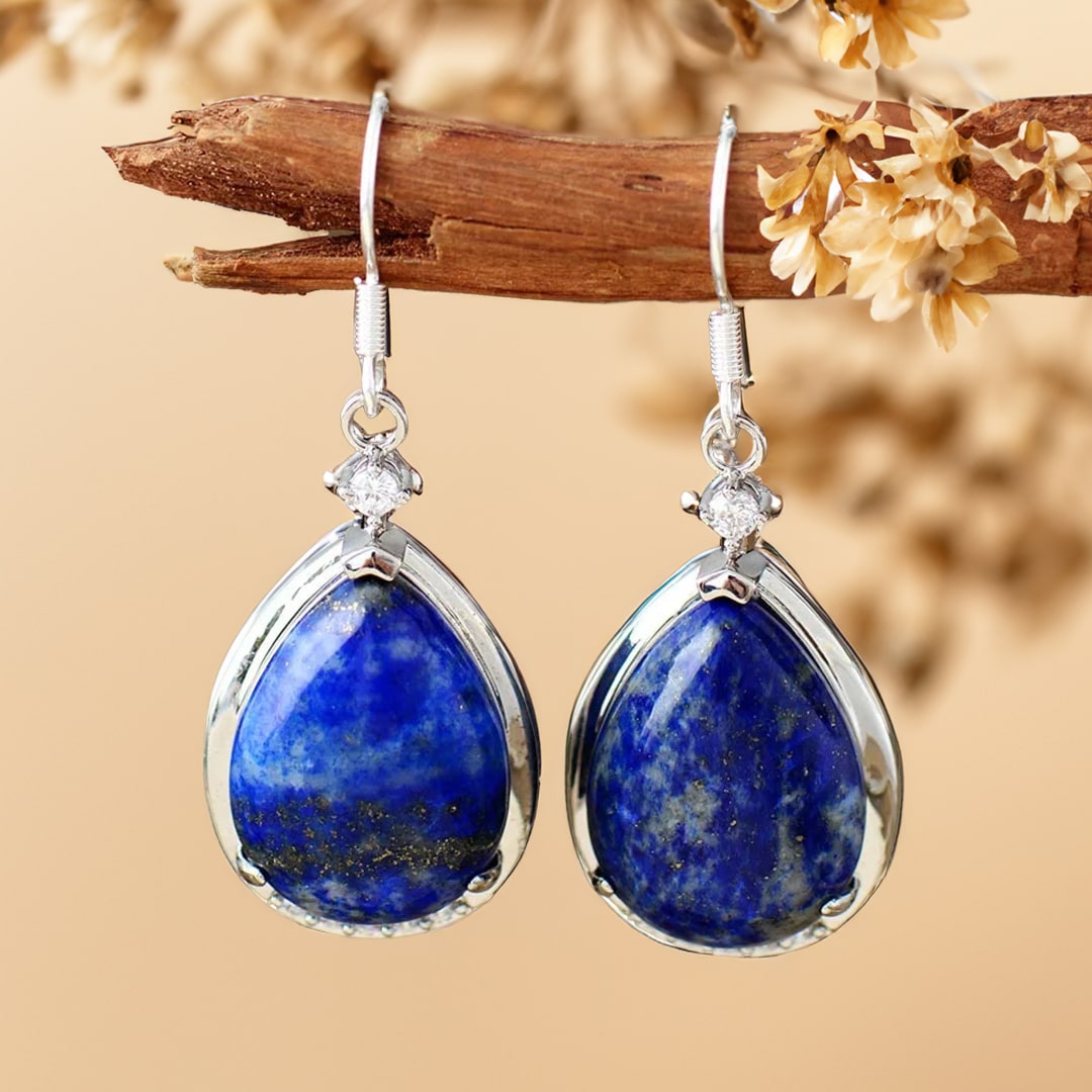 Boucles d’Oreilles "Lumière Azurée" en Lapis Lazuli