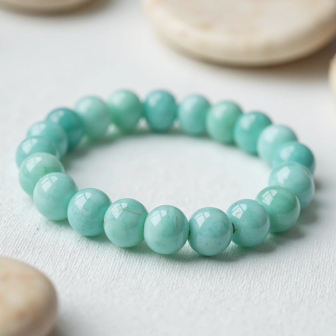 Bracelet "Océan Paisible" en Amazonite Haute Qualité