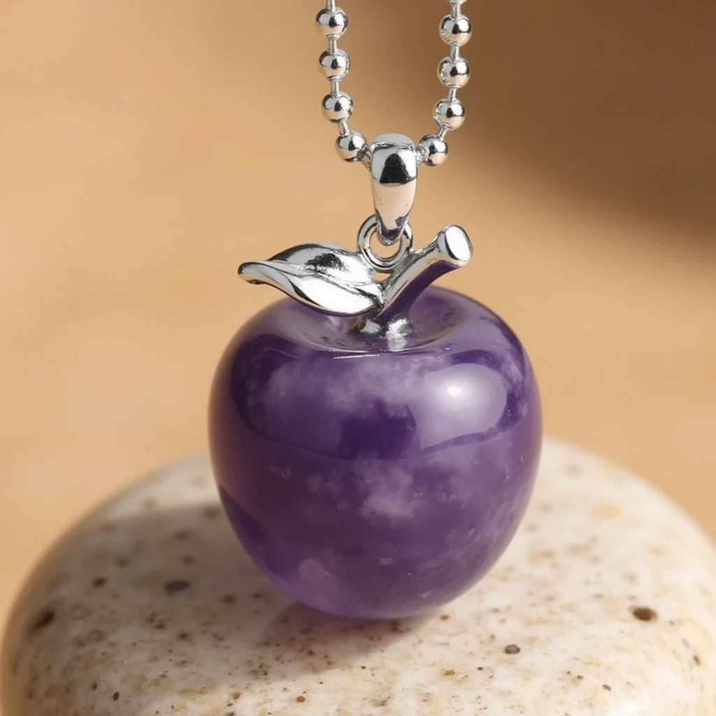 Pendentif "Pomme" en Pierre Naturelle