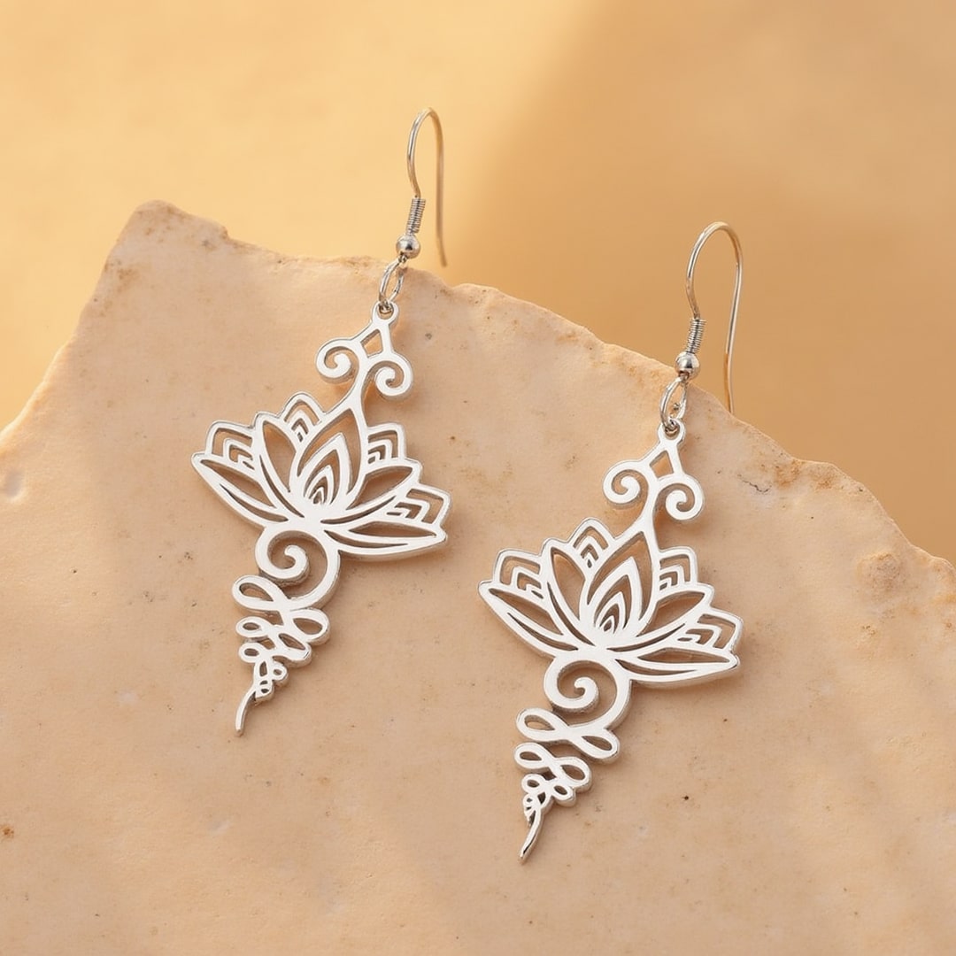 Boucles d’Oreilles "Lotus Unalome"