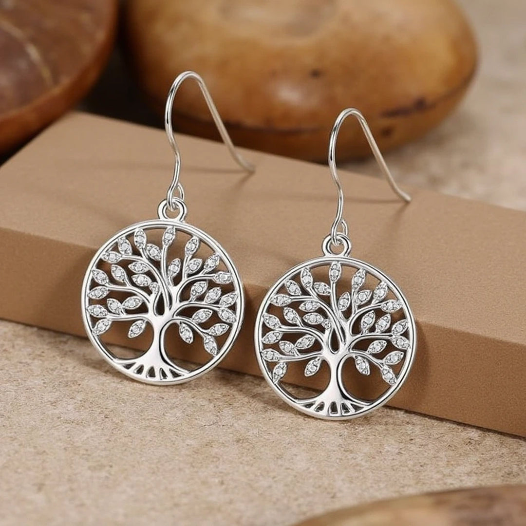 Boucles d’Oreilles "Arbre de Vie" en Argent