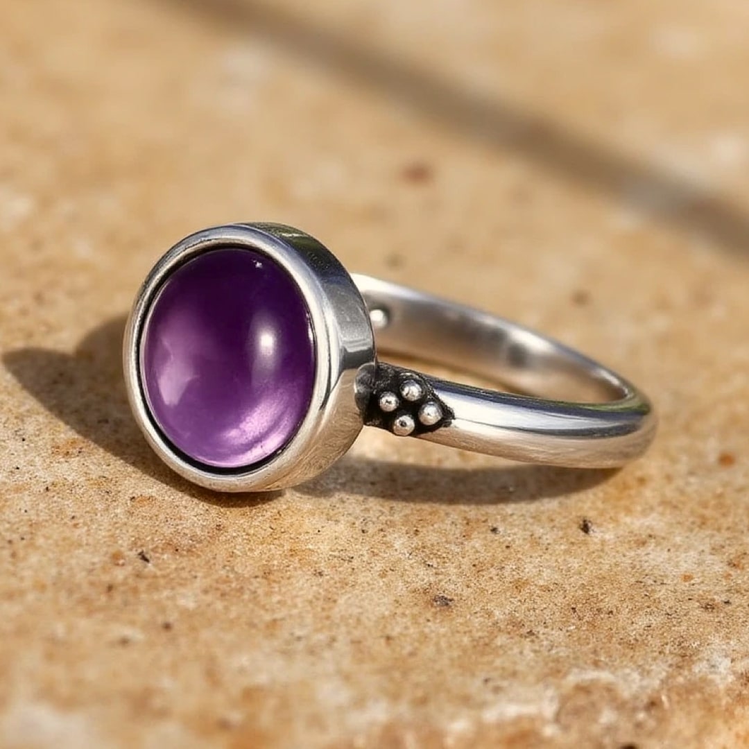 Bague "Aura de Paix" en Améthyste