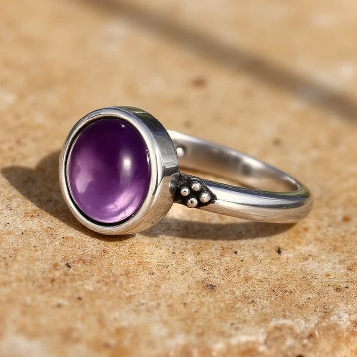 Bague "Aura de Paix" en Améthyste