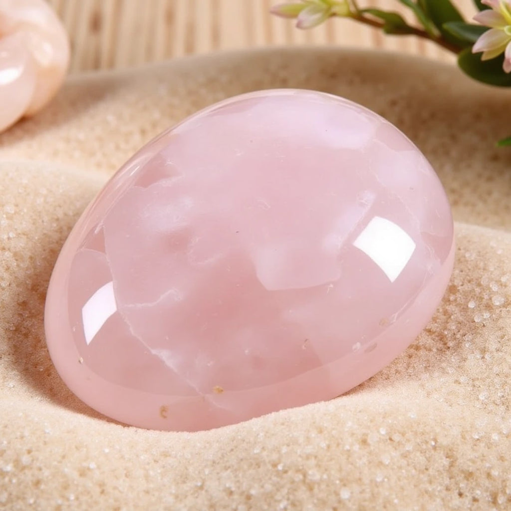 Galet "Cœur Apaisé" en Quartz Rose