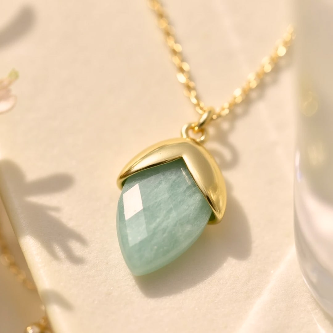 Pendentif "Larme de Sérénité" en Amazonite