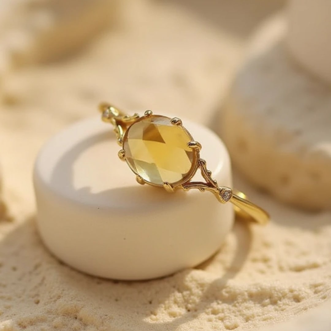 Bague "Rayon de Joie" en Citrine