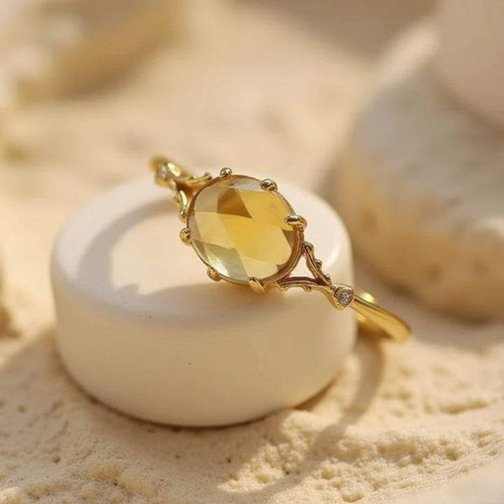 Bague "Rayon de Joie" en Citrine