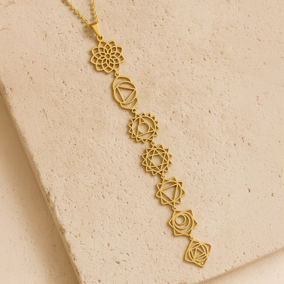 Collier 7 Chakras - Symboles Sacrés