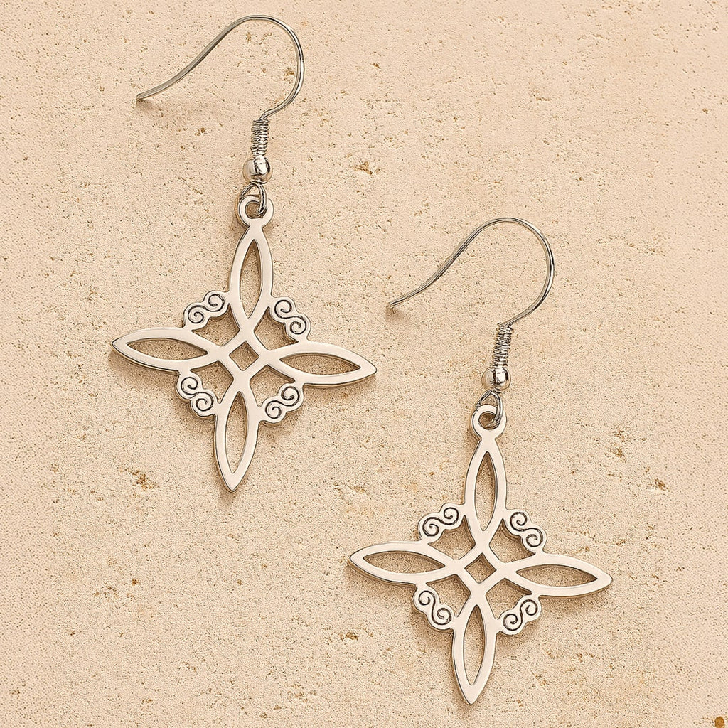 Boucles d’Oreilles "Protection Enchantée" en Nœud de Sorcière