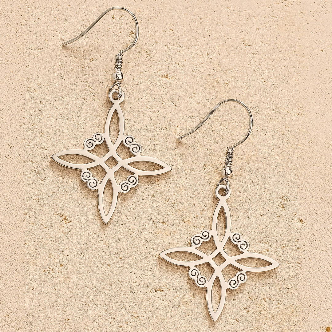 Boucles d’Oreilles "Protection Enchantée" en Nœud de Sorcière