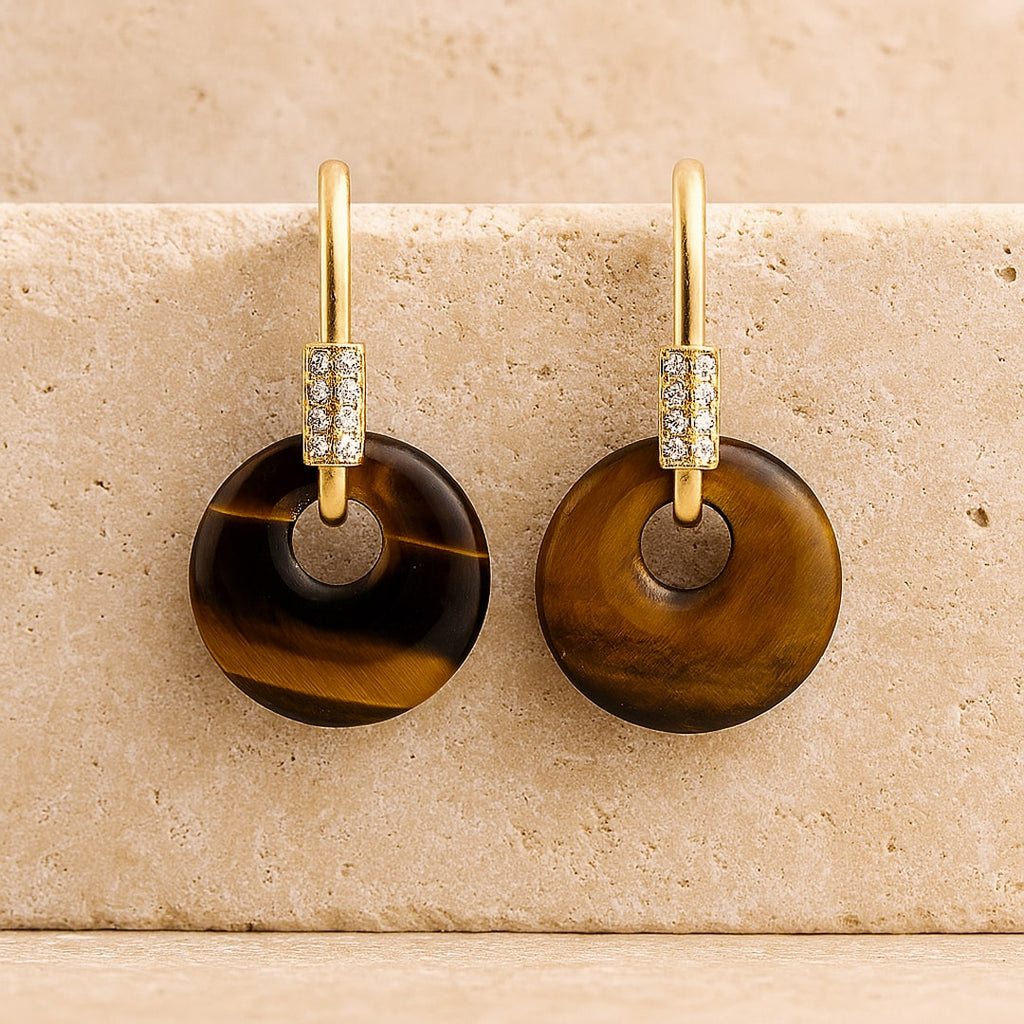 Créoles "Éclat Minéral" en Pierres Naturelles